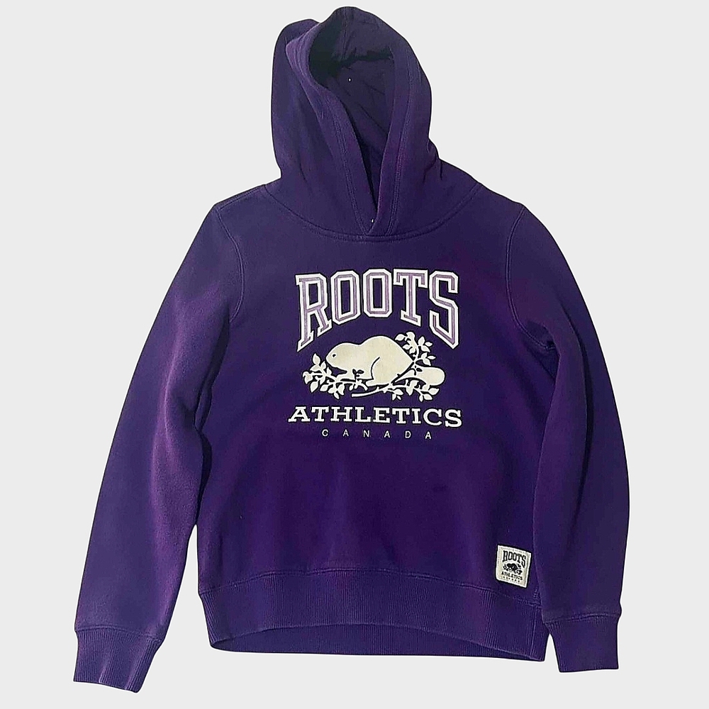 Roots Athletics Canada Purple Hoodie Youth XXL Fits Women’s XS–S NWOT P2P 20-23